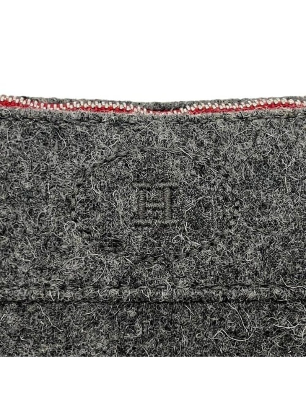 Hermes Pouch Bolide 20 Mini Gray Case Wool - Picture 8 of 9